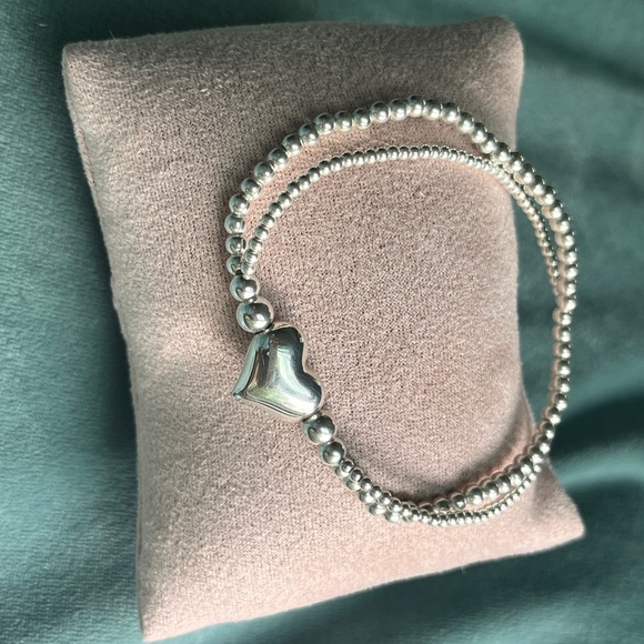 Taxco Bracelet 925 Sterling Silver Heart shaped Adjustable Boho chic,Hippie,Love - Picture 6 of 9